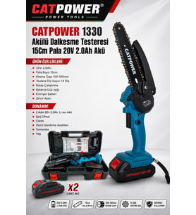 Catpower 1330 Akülü Dal Kesme 15Cm Li-On 20V 2.0Ah