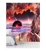 Dreamwall Fantastik Desenli Isı Ve Ses Yalıtımlı Sağlıklı Tekstil Duvar Kağıdı (Çok Renkli)