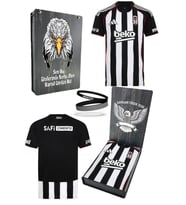 Beşiktaş Orijinal 25/26 Siyah Beyaz Çubuklu Forma Bileklik Hediyeli Özel Tasarım Hediyel (Siyah - Beyaz)