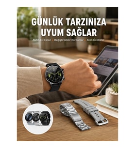 Mey İthalat® Çok Fonksiyonlu Akıllı Saat Bluetooth Bağlantılı Çağrı Cevaplayabilen Uzun Pil Ömrü Yen