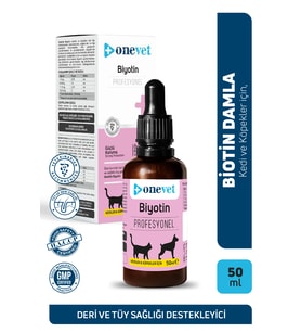 OneVet Kedi ve Köpekler İçin Tüy Dökülmesini Önleyici Biotin Damla 50 Ml