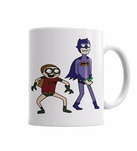 BatRick e Robin Morty Kupa Bardak Porselen