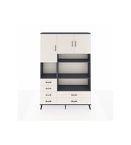 Arges Gardrop 9 Raflı 6 Çekmeceli 3 Kapaklı 132x30x195 Antrasit-Aytaşı