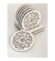 6 Lı Mdf Bardak Altlığı Dekoratif ECCECA1044