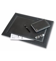 Sümen Kapaklı Masaüstü Tekli Desk Pad Vegan 42x55 cm (Siyah)