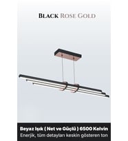 Cosmo Rose Gold Lineer LED Sarkıt Avize – Kumandalı Dim Edilebilir – Aşağı Işık