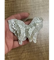 10X4 CM BONCUK İŞLEME KABARTMA KELEBEK ARMAA YAMA DİKİŞ AKSESUARI