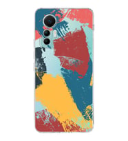 Xiaomi Mi 12 Lite Uyumlu Kapak Brushstroke Tasarımlı Şeffaf  Silikon Kılıf