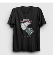 Presmono Unisex Siyah U D O Man And Machine T-Shirt 426161tt