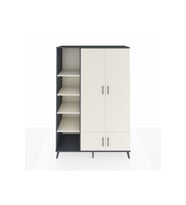 Hyperion Gardrop 6 Raflı 4 Kapaklı Tek Askılı 132x44x195 Antrasit-Aytaşı