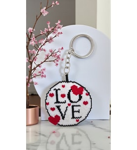 Miyuki Boncuk El Yapımı Love Anahtarlık/Çanta Süsü