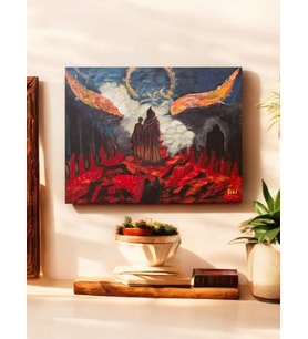Umutsuzluk Temalı Akrilik El Yapımı Tuval Tablo - 60x80 cm