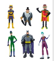 Batwheels Figürleri Batman, Riddler, Penguin, The Joker, Robin, Batgirl Karakterleri 6'lı Set (Çok Renkli)