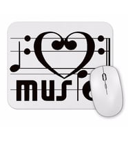 I Love Music Muziği Seviyorum Müzik Mouse Pad