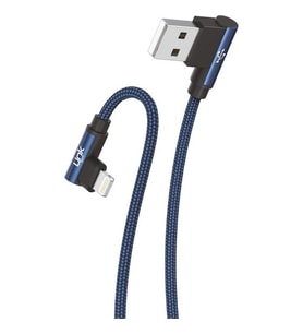 LİNKTECH K593 Safe Lightning USB 90 Derece Şarj Kablosu (Mavi)