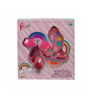 Pretty Pinky Gökkuşağı Şekilli 3 Katlı Makyaj Güzellik Seti