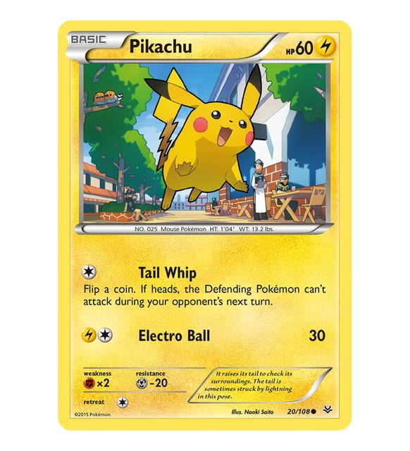 Pokemon Pikachu 60HP Kart