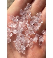 100 Adet(50 ÇİFT) Silikon Küpe Arkalığı, Küpe Pistonu, Küpe Arkası