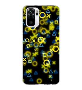 Xiaomi Redmi Note 10 Uyumlu Kapak Semboller Tasarımlı Şeffaf Silikon Kılıf