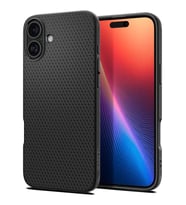 Spigen iPhone 16 Plus ile Uyumlu Kılıf Liquid Air Matte Black (Siyah)