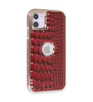 İPhone 11 Uyumlu Snake Parçalı Snak Kılıf (Bordo)