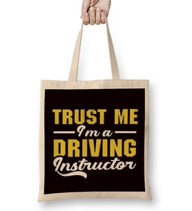 Trust Driving Instructor School Lesson Teacher Novice Driver Bez Çanta Uzun Saplı