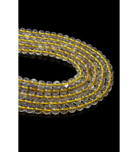 8 MM Gold Rutil Kuvars Taşı Dizi (Sarı)