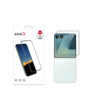 Galaxy Z Flip 7 Ekran Koruyucu 5D Kırılmaya Dayanıklı Sert Kırılmaz Cam (Siyah)