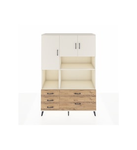 Hyperion Dolap 8 Raflı 5 Çekmeceli 3 Kapaklı 132x44x195 Aytaşı-Aytaşı/Çam