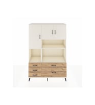 Hyperion Dolap 8 Raflı 5 Çekmeceli 3 Kapaklı 132x44x195 Aytaşı-Aytaşı/Çam