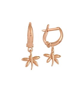 925 Ayar Gümüş Rose Yusufçuk Küpe - K014801