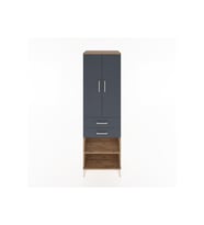 Hyperion Dolap 2 Raflı 2 Çekmeceli Tek Askılı 60x44x195 Çam-Antrasit