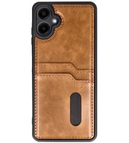 Northcity Samsung Galaxy A06 Uyumlu Kılıf Sara Kartvizitli Deri Kılıf - Taba