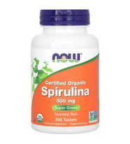 Certified Organic Spirulina   500 mg  200 Tablet Nutrient Rich
