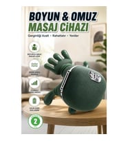 3D Boyun ve Omuz Masaj Cihazı Isıtmalı Rahatlatıcı Ergonomik Masaj Aleti