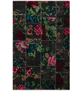EFES 2302 Patchwork Yumuşak Doku Leke Tutmayan Modern Halı Kilim