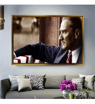 Altın Çerçeveli dekoratif tablo l1135 (Gold)