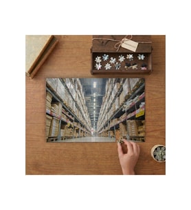 Fabrika Deposu - Raflar Tasarımı 240 parça Ahşap Puzzle Ahşap Kutuda MP02461