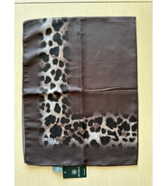Soft Zarif Leopar Desenli Moda Trend Şal (Koyu Kahve)