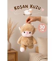 Kafasından tutup sallayınca koşan 30 cm peluş inek, köpek ve kuzu sevimli peluşlar koşan inek