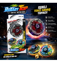 Metal Beyblade Rotary Top Işıklı Tekli Savaş Topacı Kutulu