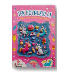 Tek Boynuzlu At Balon Çıkartmalı Aktivite Kitabı