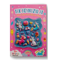 Tek Boynuzlu At Balon Çıkartmalı Aktivite Kitabı
