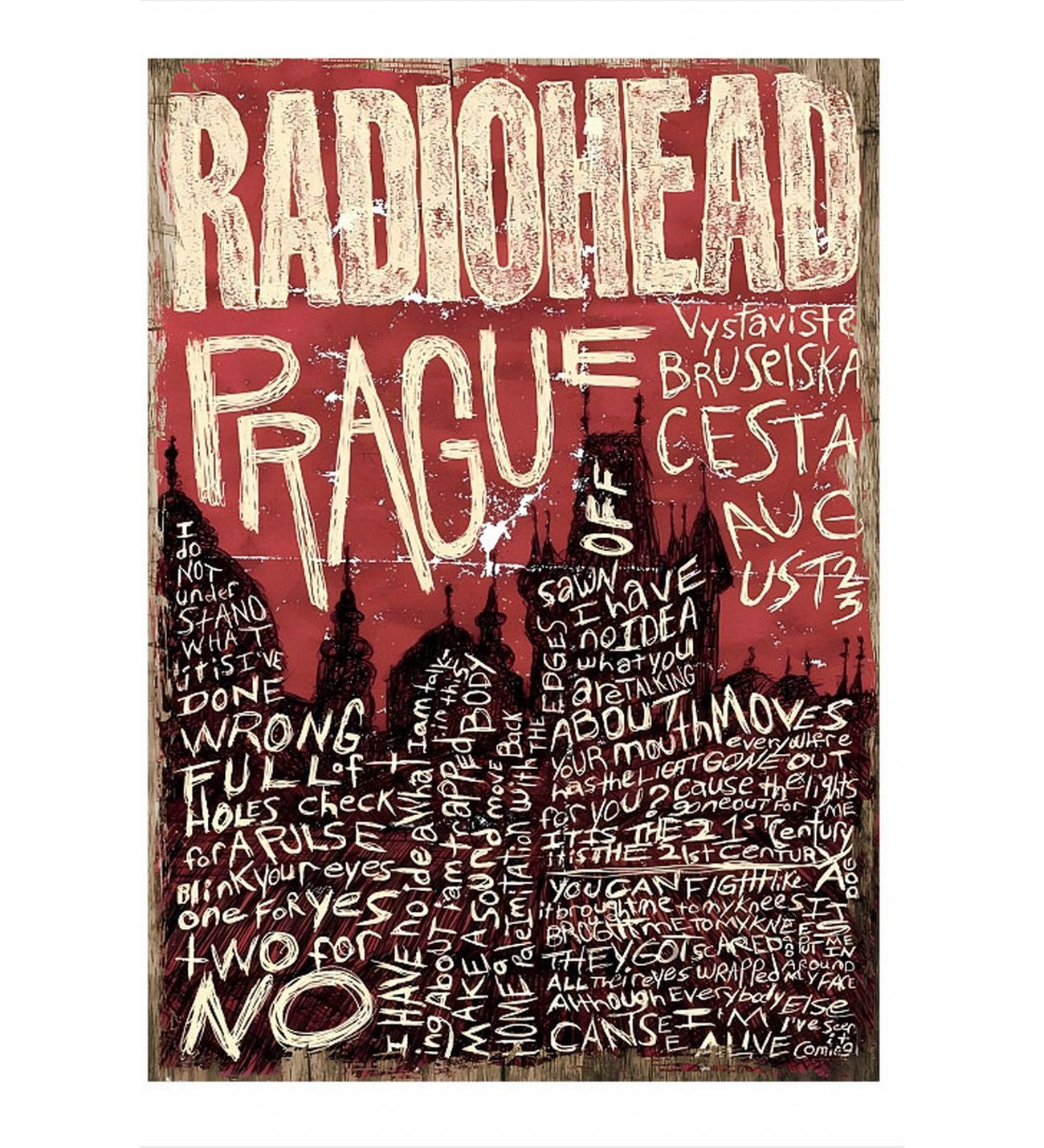 Radiohead Poster Art Mdf Poster 25cmX 35cm
