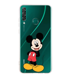 Huawei Y6 p  Kamera korumalı Kapak Mickey Mouse Tasarımlı  Şeffaf Kılıf