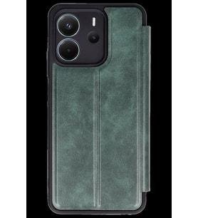 Pilelistore   Xiaomi Redmi Note 14 4G Kılıf Flip Cover - Koyu Yeşil