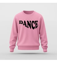 Dance Tasarım Baskı Basic Sweatshirt (Pembe)