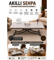 Juppo Sehpa Üst Tabla Mdf Oval Köşe Alt Ayak Siyah