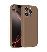 Apple iPhone 16 Pro Uyumlu Kılıf Kamera Korumalı Kartlık Hazneli Zore Vitra Kapak (Kahverengi)