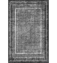 Eliana Home Baskılı, Yıkanabilir Kaymaz Taban Salon Halısı LNA1373-HT-972 100x150 cm (Gri)